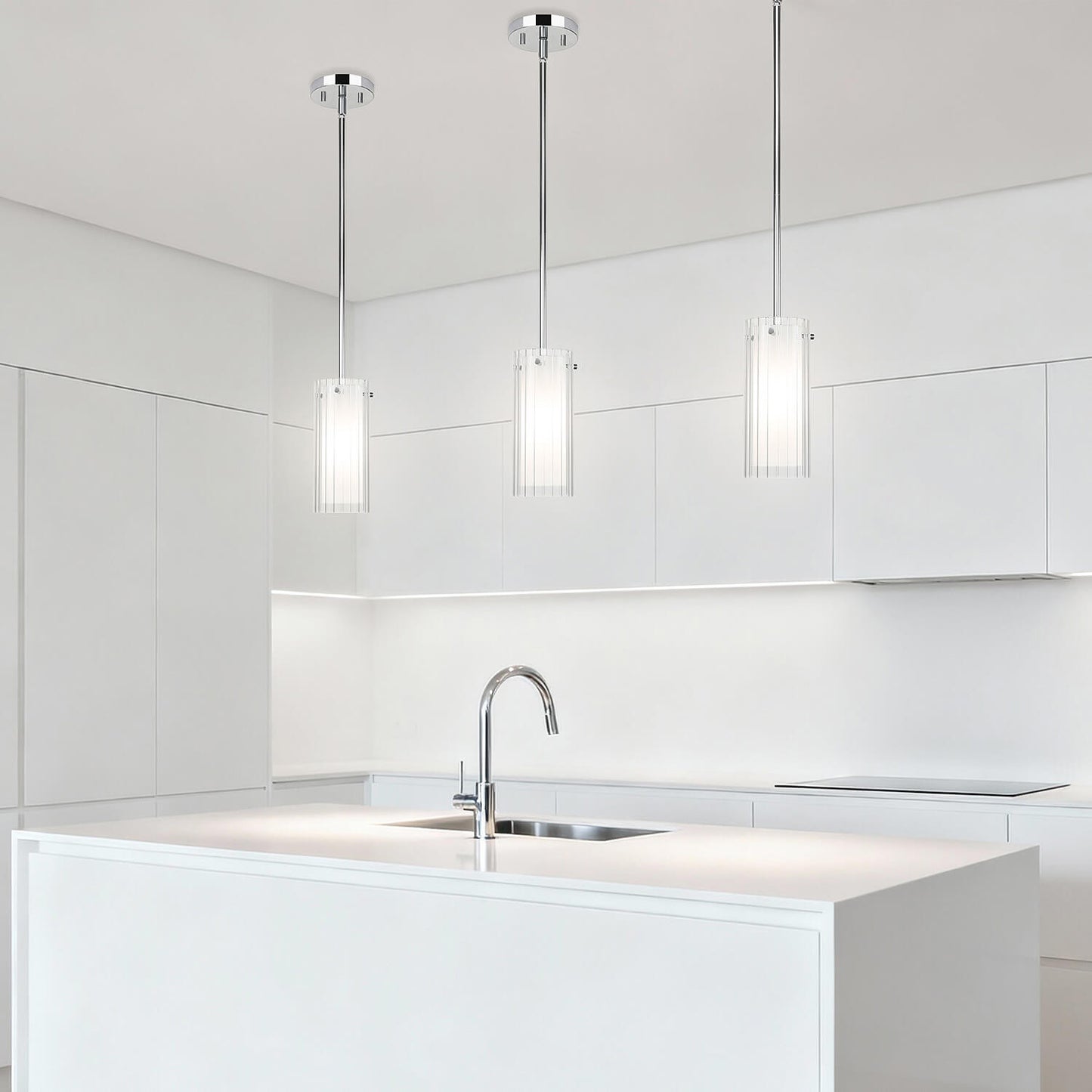 Modern Single Hanging Pendant Lighting Chrome Finish for Bar Dining Room XB-P482-1-CH