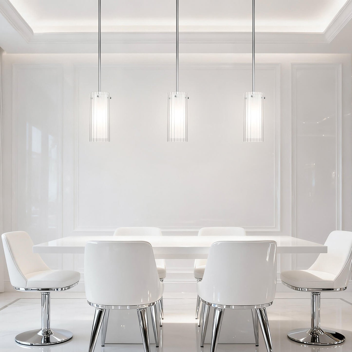 Modern Single Hanging Pendant Lighting Chrome Finish for Bar Dining Room XB-P482-1-CH