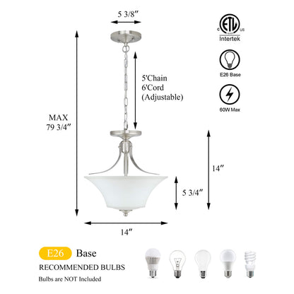 2025 New Industrial Adjustable Chain 3 Lights Nordic Glass Chandelier Led Pendant Light Hanging Pendant Lamp Over Dining Table XB-P563-3-BN