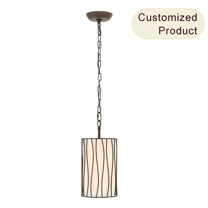 American Style Farmhouse Indoor Mini Pendant Light Dark Bronze Metal Wire Cage Kitchen Island Lighting Pendant Hanging Lamp XB-P779-DB