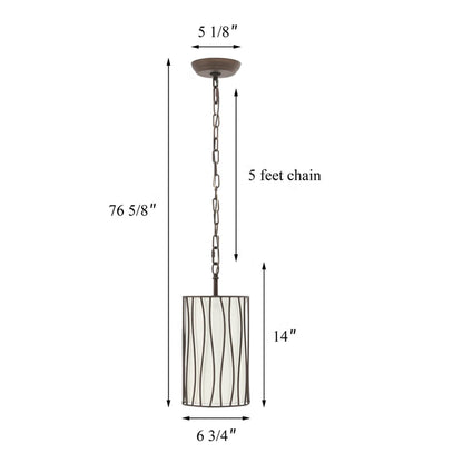 American Style Farmhouse Indoor Mini Pendant Light Dark Bronze Metal Wire Cage Kitchen Island Lighting Pendant Hanging Lamp XB-P779-DB