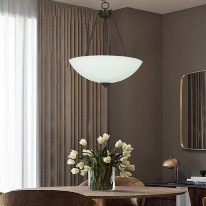 Decorative Hanging Pendant Light Ceiling Bowl Glass Pendant Light Dark Bronze Chain Pendant Lighting XB-P816-3-DB