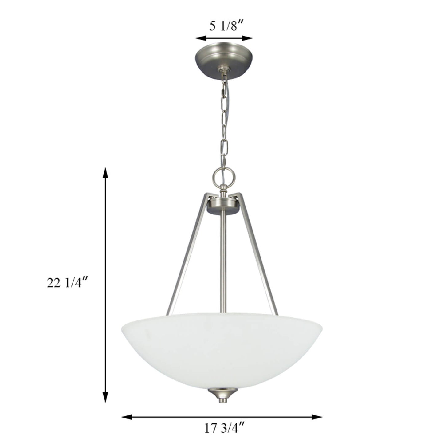 Home Decor Hanging Ceiling Light LED Linear Chandelier Pendant Light Bowl Glass Modern Chandelier XB-P816-3-SN