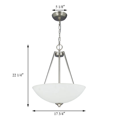 Home Decor Hanging Ceiling Light LED Linear Chandelier Pendant Light Bowl Glass Modern Chandelier XB-P816-3-SN