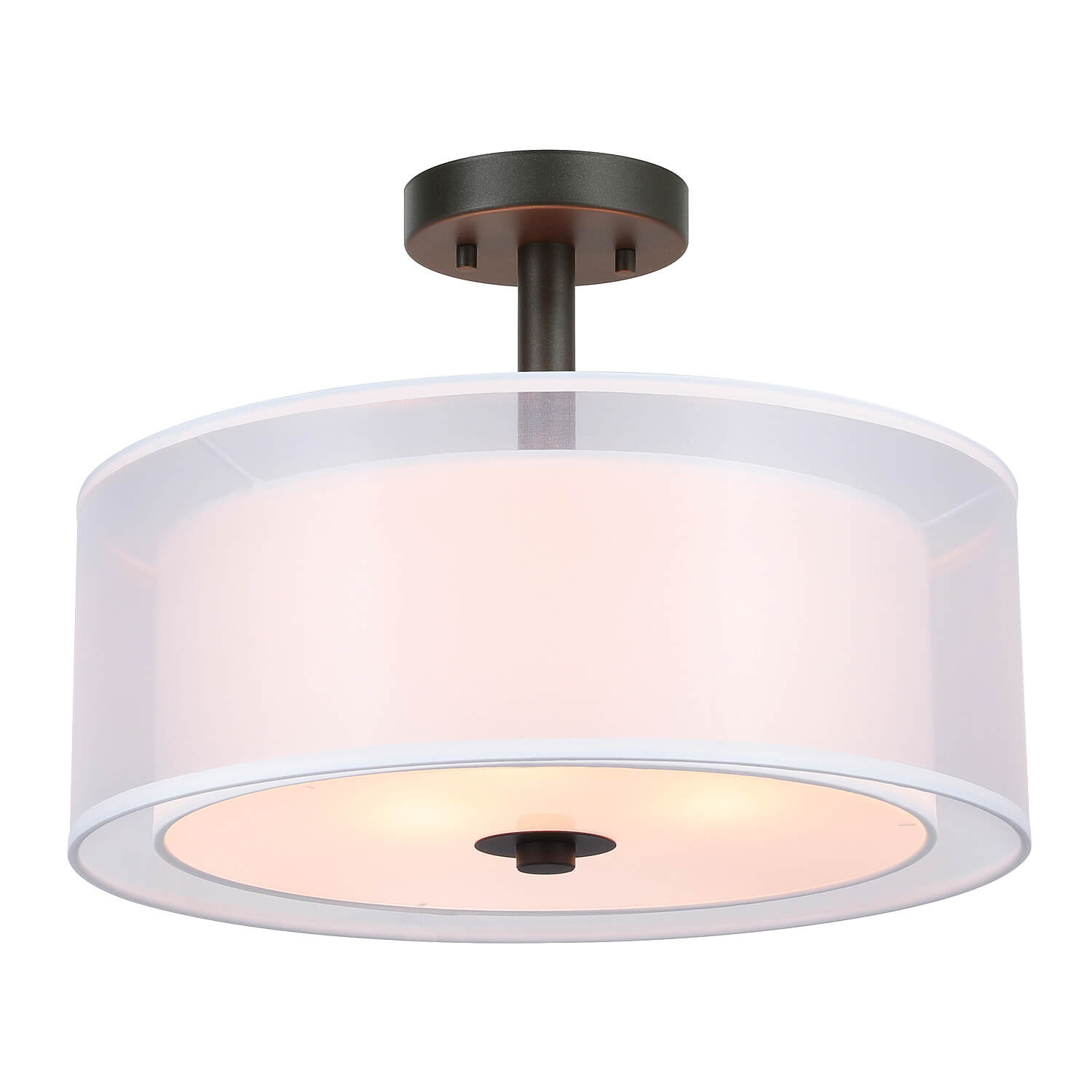 Dark Bronze Drum Ceiling Light Close to Ceiling Fixture – XiNBEi
