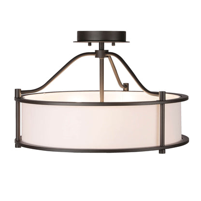 18 inch 3-Light Drum Semi Flush Ceiling Light in Dark Bronze XB-SF1199-DB