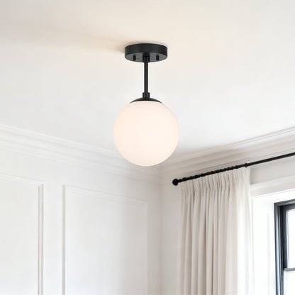 Matte Black Globe Ceiling Light for Living & Dining Room XB-SF1211-MBK