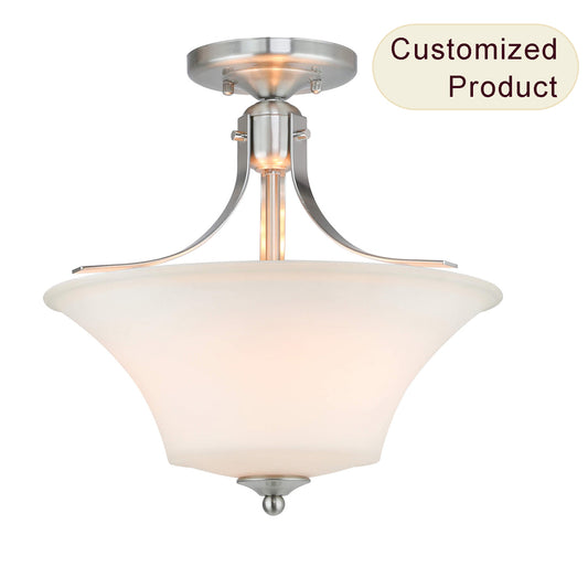 2025 Farmhouse Industrial Home Indoor Led Ceiling Lamp Glass Nordic Pendant Lamp Flush Mount Ceiling Light for Foyer Entryway XB-SF563-3-BN