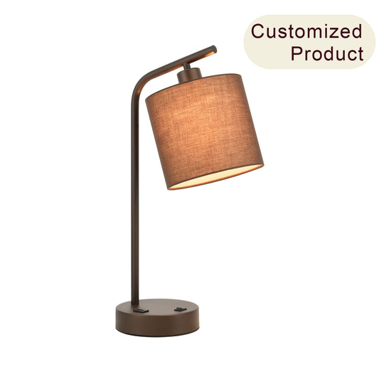 Modern Bronze USB Table Lamp Hotel Style for Bedroom & Office XB-TL292-DB