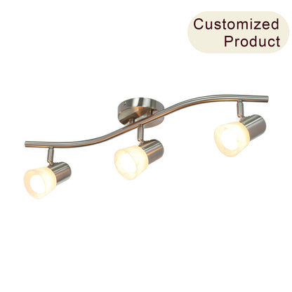 Modern Track Light Bar Brushed Nickel for Kitchen and Dining Room XB-TR1213-3