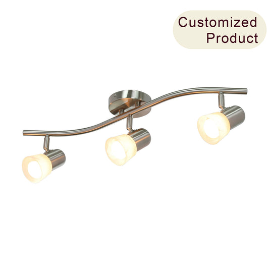 Modern Track Light Bar Brushed Nickel for Kitchen and Dining Room XB-TR1213-3