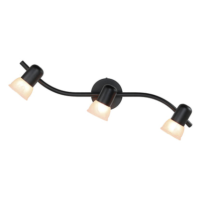 Modern Complete Track Lighting Kit with Rotatable Head Black Kitchen Ceiling Spot Light XB-TR1238-3-MB