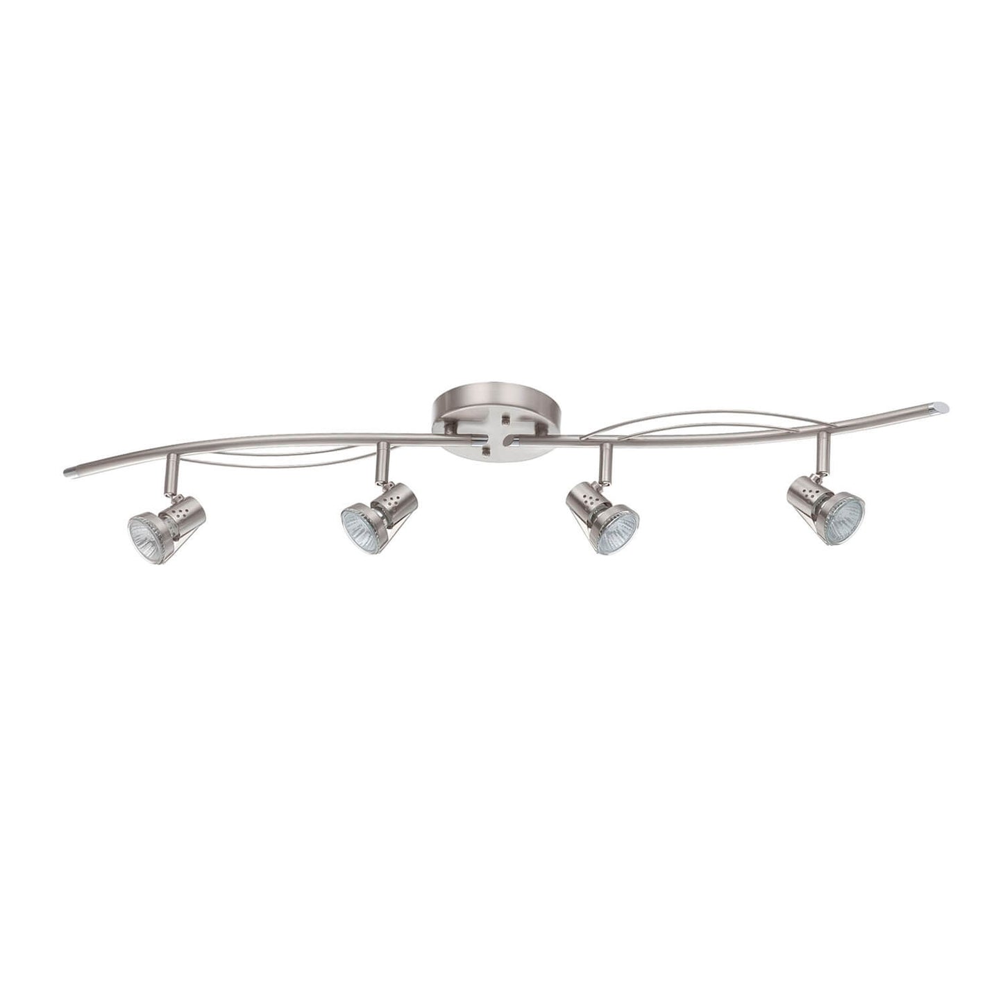2025 Commercial Modern Adjustable 4-Head Track Lighting Kit Indoor Ceiling Spot Light with Gu10 Socket for Kitchen Living Room XB-TR2981-BN