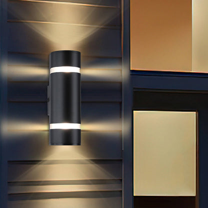 Outdoor Wall Sconce, Modern Water Proof D Shape Exterior Black Wall Light XB-W1112-BK