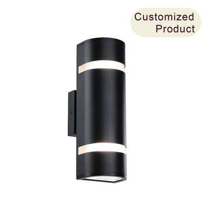 Outdoor Wall Sconce, Modern Water Proof D Shape Exterior Black Wall Light XB-W1112-BK
