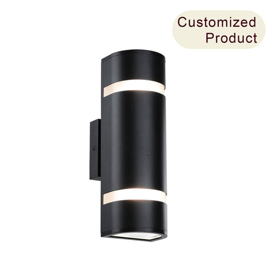 Outdoor Wall Sconce, Modern Water Proof D Shape Exterior Black Wall Light XB-W1112-BK