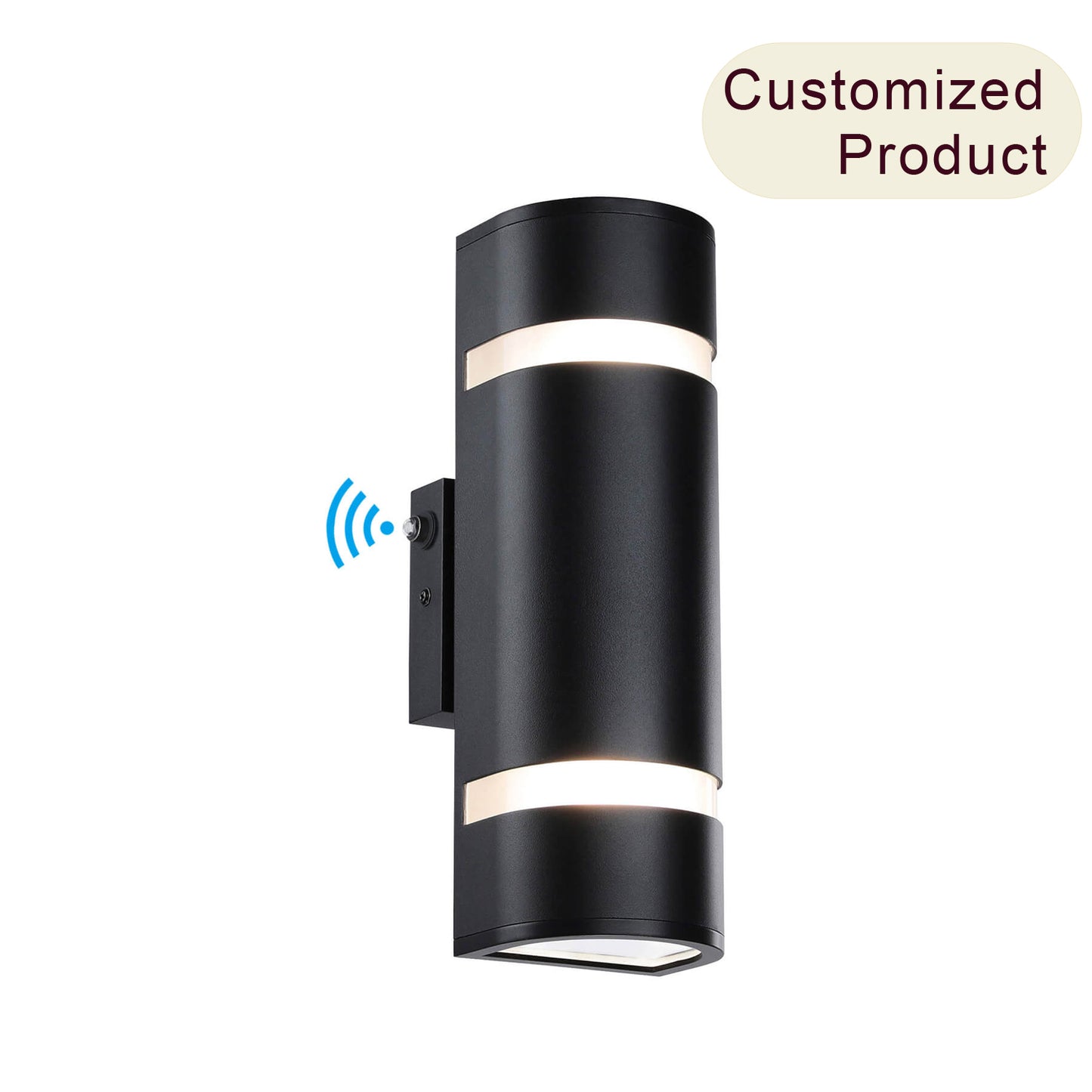 Dusk to Dawn Black Outdoor Sconce - 2-Light Waterproof Wall Light XB-W1112-SBK