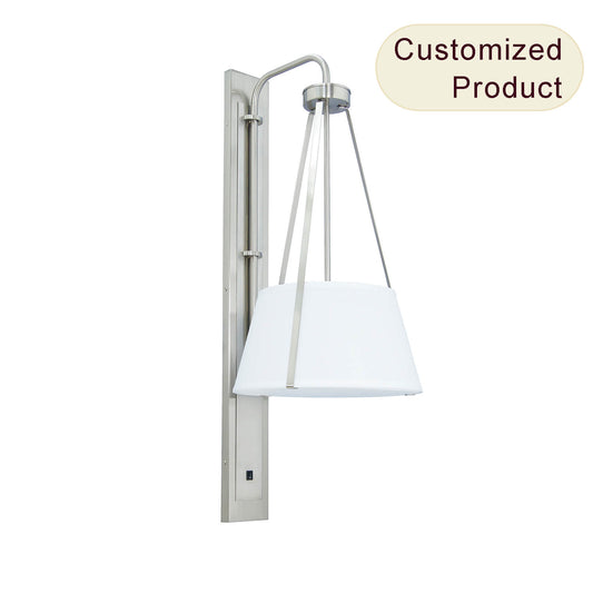 Hotel USB Headboard Wall Mounted Light Bend Metal Hanging Wall Lamp Modern Customized Bedroom Iron Wall Sconce XB-W1128-1