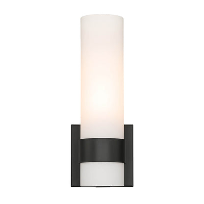 Modern Black Wall Sconce with White Glass for Bathroom and Bedroom XB-W1185-MB