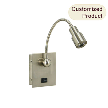 Commercial Adjustable Flexible Headboard Reading Lamp Hotel Wall Lights Bedside Decoration Lighting Wall Lamp Aluminum XB-W1190-1