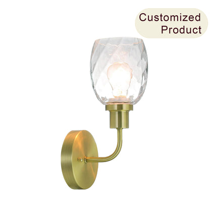 Clear Glass Bathroom Vanity Wall Sconce XB-W1210-1-SB