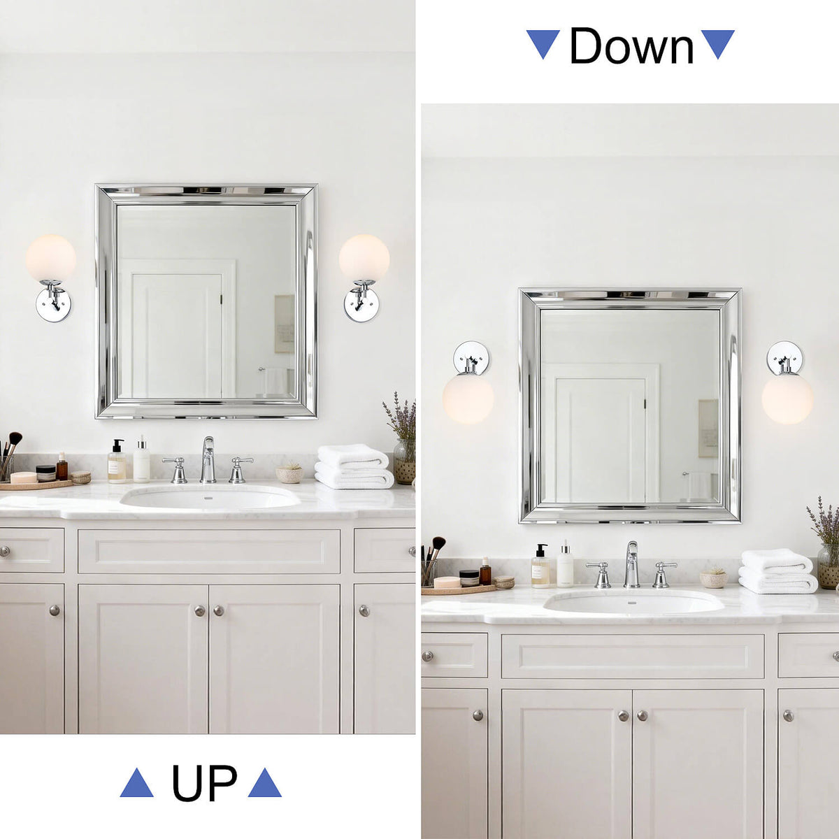 Modern Chrome Glass Wall Sconce XB-W1211-CH