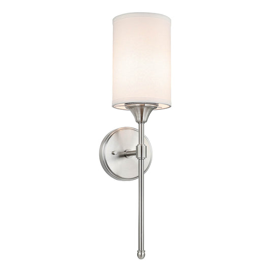Modern Brushed Nickel Wall Sconce Light with Fabric Shade XB-W1260-BN