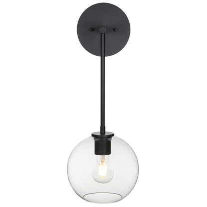 Matte Black Globe Glass Vanity Light - Retro Design XB-W1263-MB