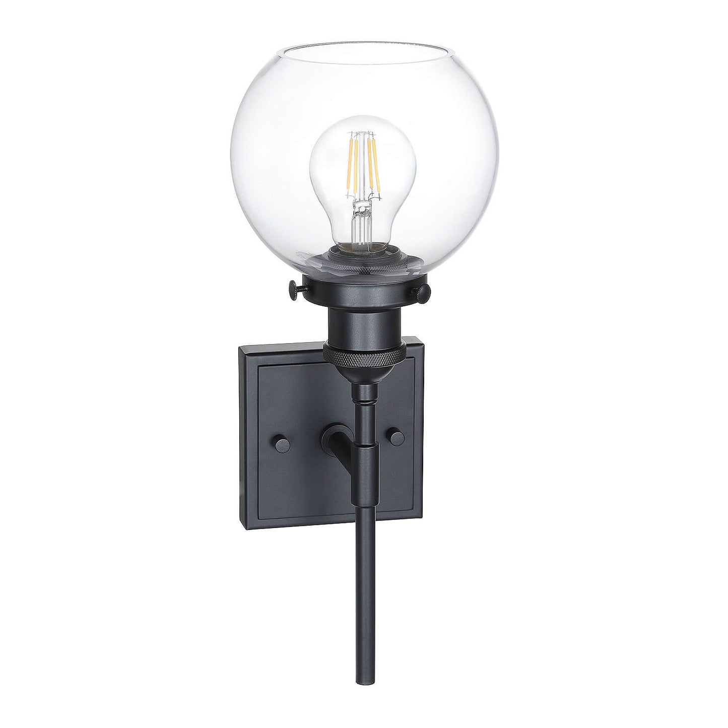 Modern 1-Light Globe Bath Sconce for Kitchen & Bathroom XB-W1275-1-MB