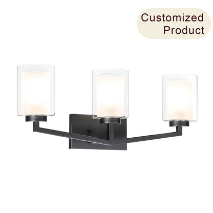 3-Light Modern Black Bathroom Vanity Light Over Mirror XB-W1294-3-MB