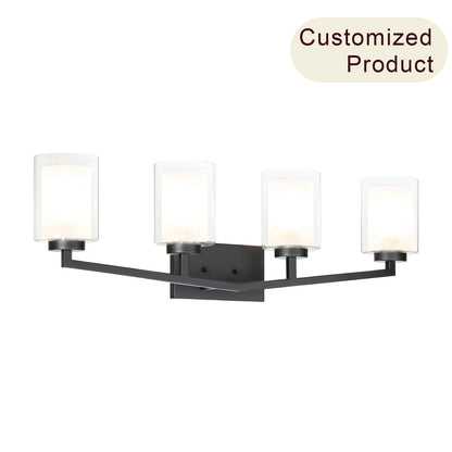 Black 4-Light Bathroom Vanity Sconce Over Mirror XB-W1294-4-MB