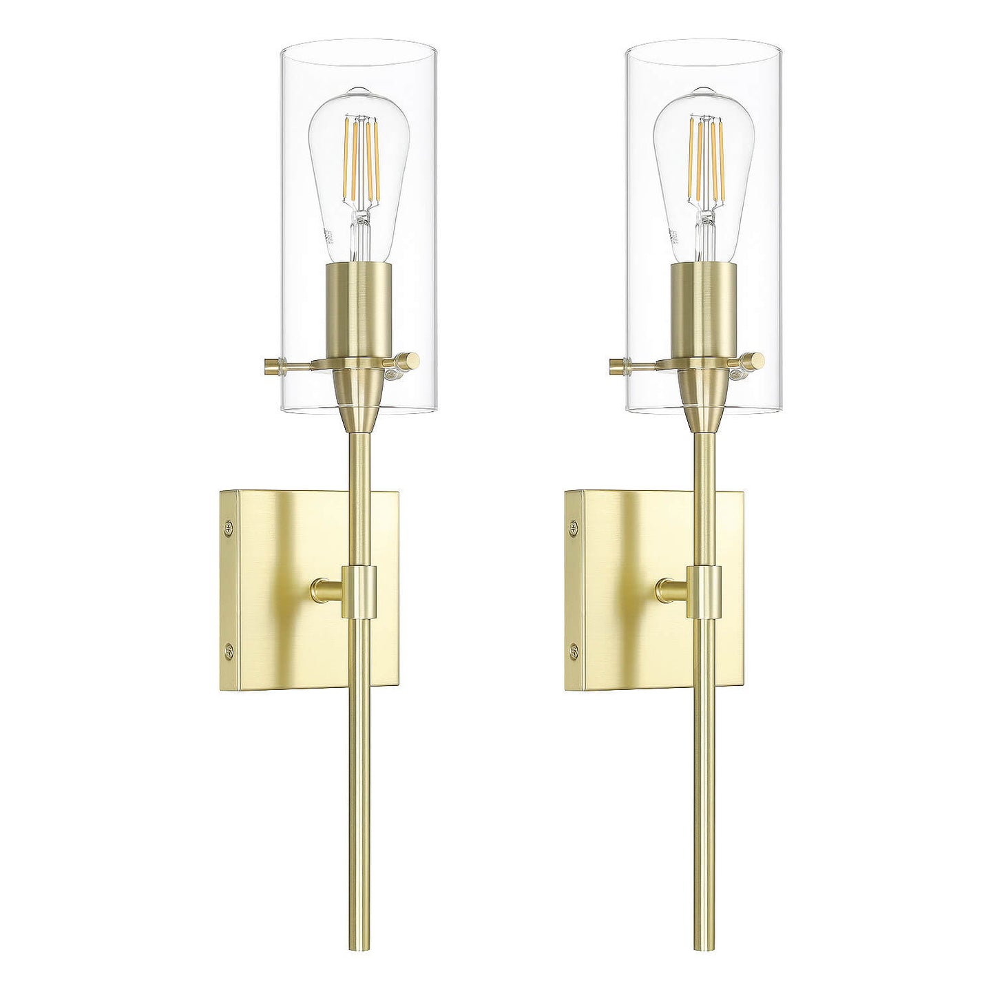 Set of 2 Modern Brass Bathroom Wall Sconces XB-W1301-2SB
