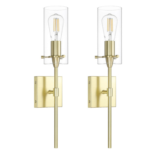 Set of 2 Modern Brass Bathroom Wall Sconces XB-W1301-2SB