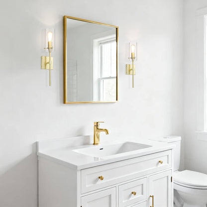 Gold Modern Vanity Sconce with Clear Glass for Bathroom XB-W1301-SB
