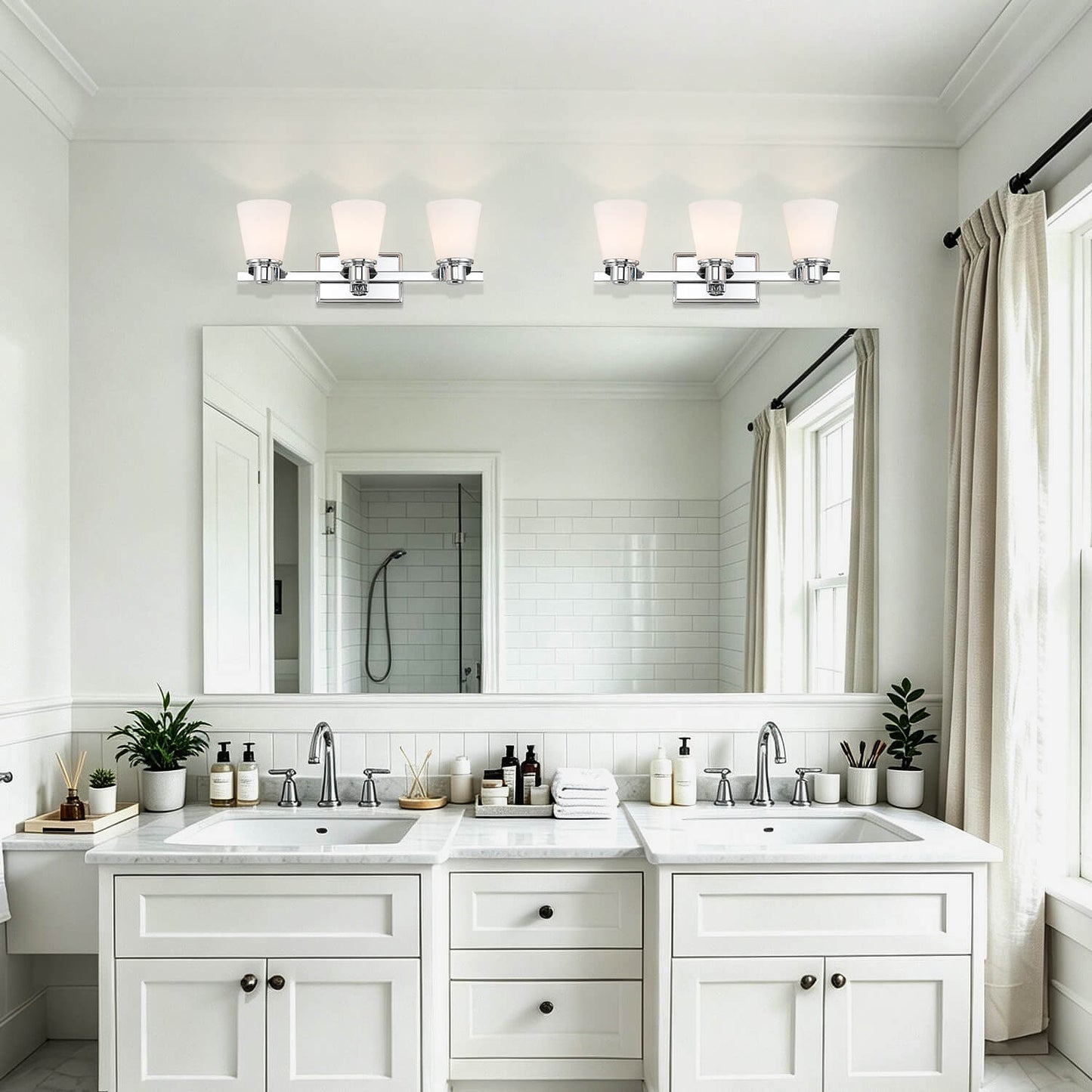 Modern Chrome 3-Light Vanity Fixture XB-W220-3-CH