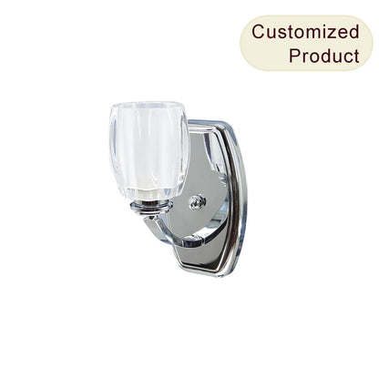 2025 New Design Chrome Glass Shade Living Room Wall Lamps Interior Art Deco Wall Sconce Wall Lights For Home Hallway Stairway XB-W815-1-CH
