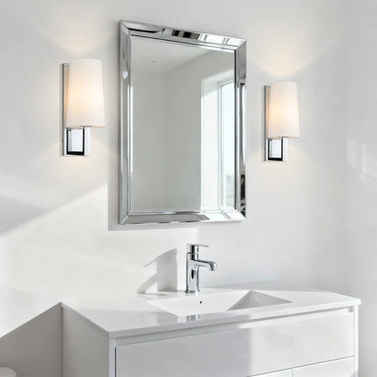 Modern Linen Fabric Shade Wall Lamp Bathroom Sconce Light Fixture XB-W401-CH