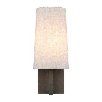 Bronze Wall Sconce wih Linen Fabric Shade for Bedroom Hallway Living Room XB-W401-DB
