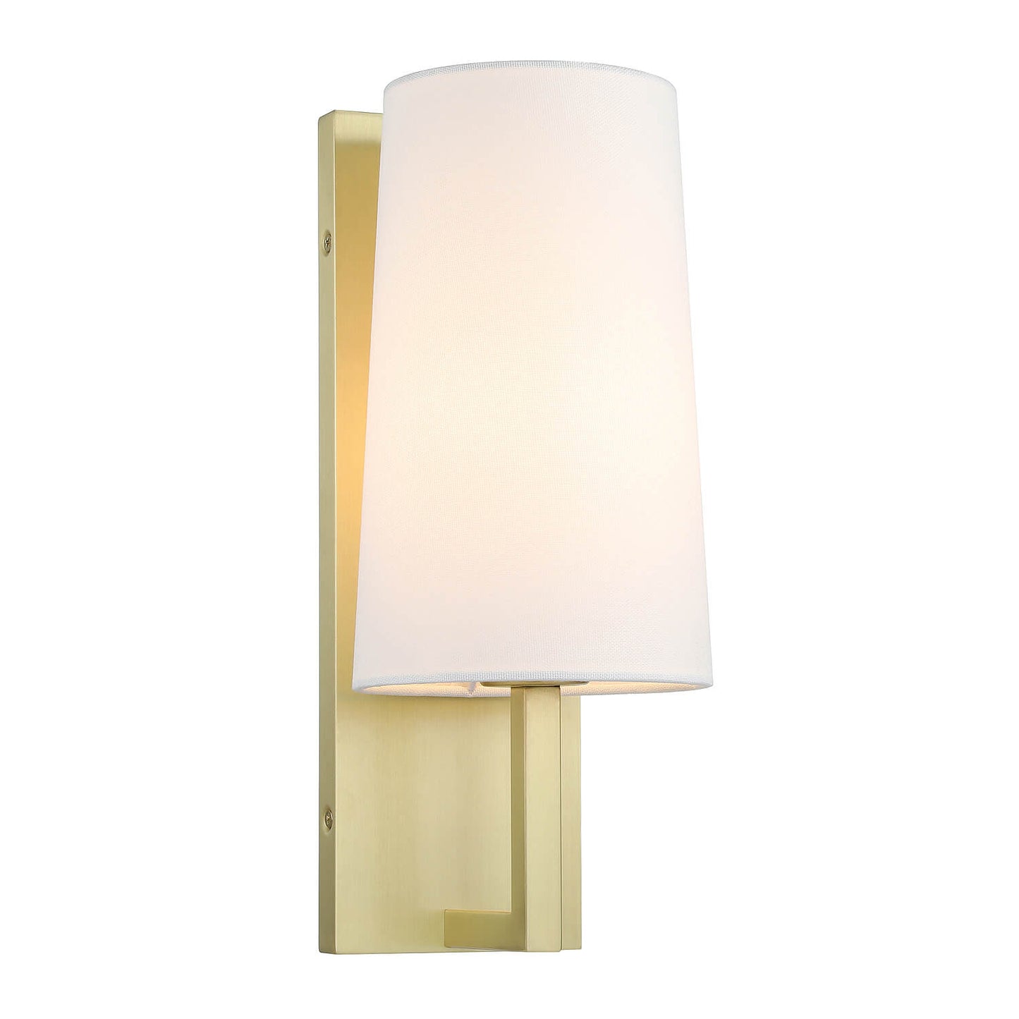 Brass Sconce Light with Cone Fabric Shade Industrial Vintage Wall Light Fixture XB-W401-SB