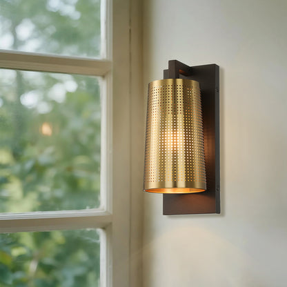 Industrial Bronze & Brass Sconces Wall Light Fixtures with Metal Shade XB-W406-BS