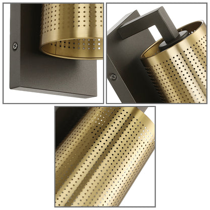 Industrial Bronze & Brass Sconces Wall Light Fixtures with Metal Shade XB-W406-BS