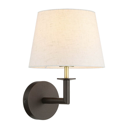 1 Light Wall Sconce Fixtures with Linen Fabric Shade for Bedroom Entry Living Room XB-W490-DBS