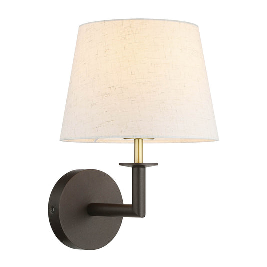 1 Light Wall Sconce Fixtures with Linen Fabric Shade for Bedroom Entry Living Room XB-W490-DBS