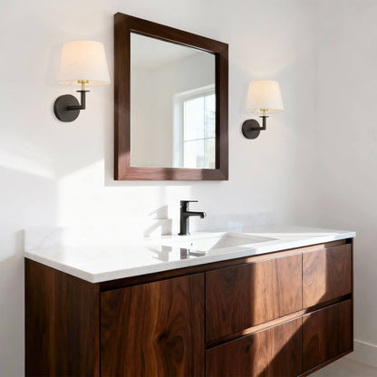 1 Light Wall Sconce Fixtures with Linen Fabric Shade for Bedroom Entry Living Room XB-W490-DBS