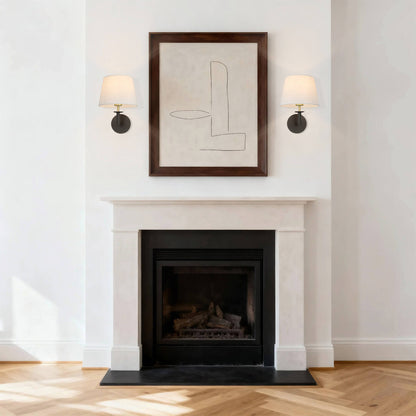 1 Light Wall Sconce Fixtures with Linen Fabric Shade for Bedroom Entry Living Room XB-W490-DBS