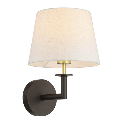1 Light Wall Sconce Fixtures with Linen Fabric Shade for Bedroom Entry Living Room XB-W490-DBS