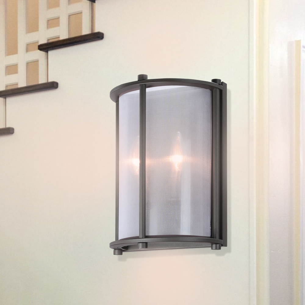 Wall Light Decorative 2 Light Wall Sconce with Half Round Shade in